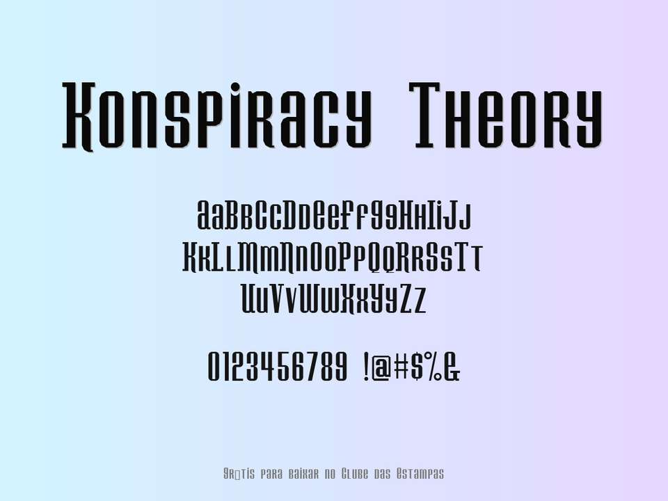 Fonte Konspiracy Theory Grátis Para Baixar