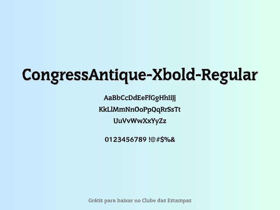 Fonte Congressantique Xbold Regular Grátis Para Baixar
