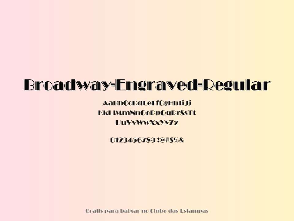 Fonte Broadway Engraved Regular Grátis Para Baixar