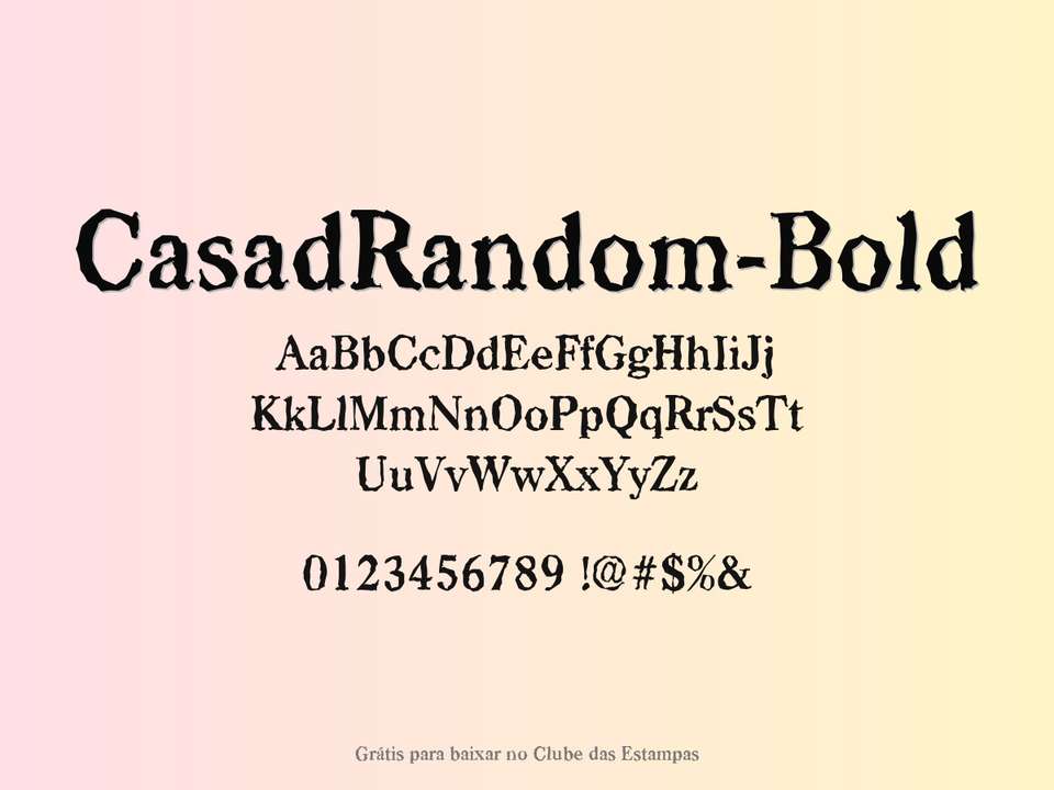 Fonte Casadrandom Bold Grátis Para Baixar