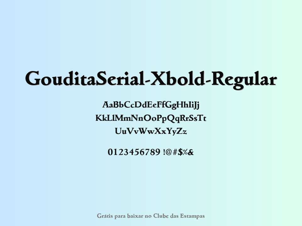 Fonte Gouditaserial Xbold Regular Grátis Para Baixar