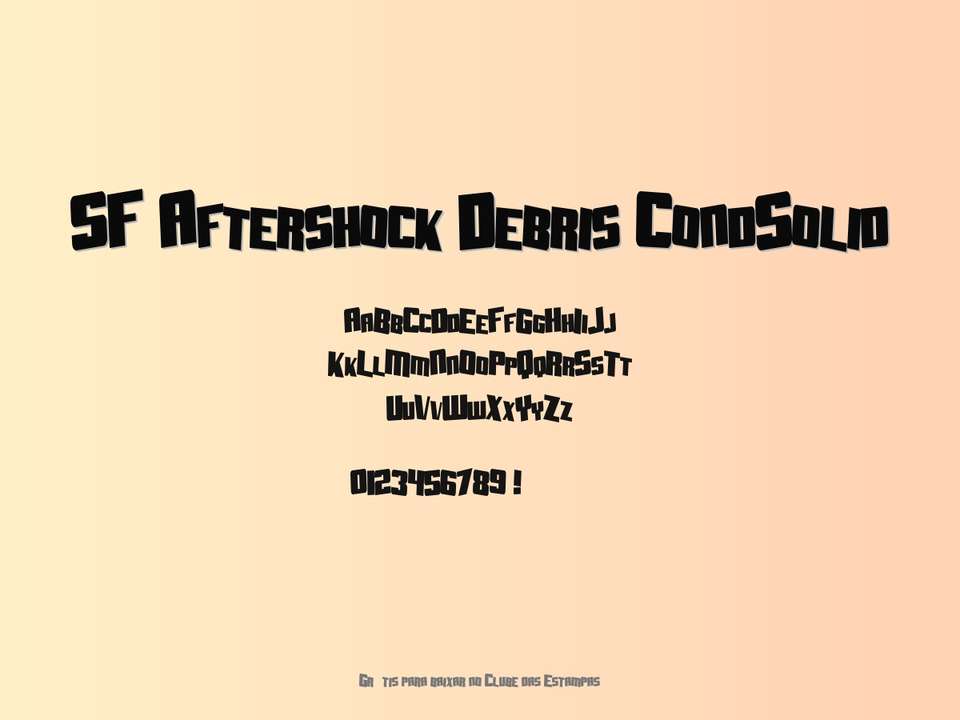 Fonte Sf Aftershock Debris Condsolid Grátis Para Baixar
