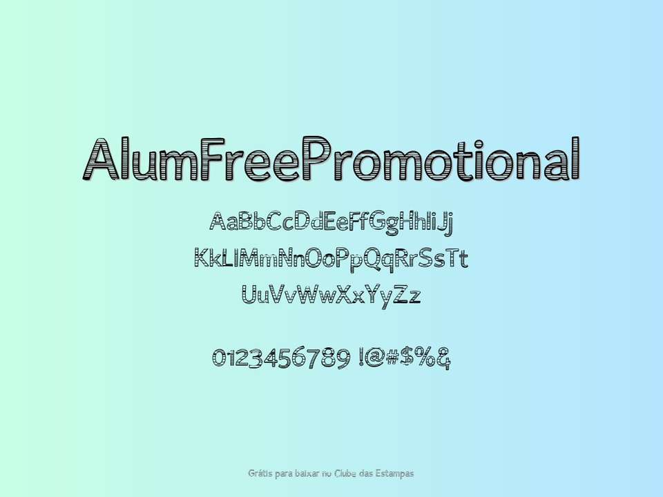 Fonte Alumfreepromotional Grátis Para Baixar