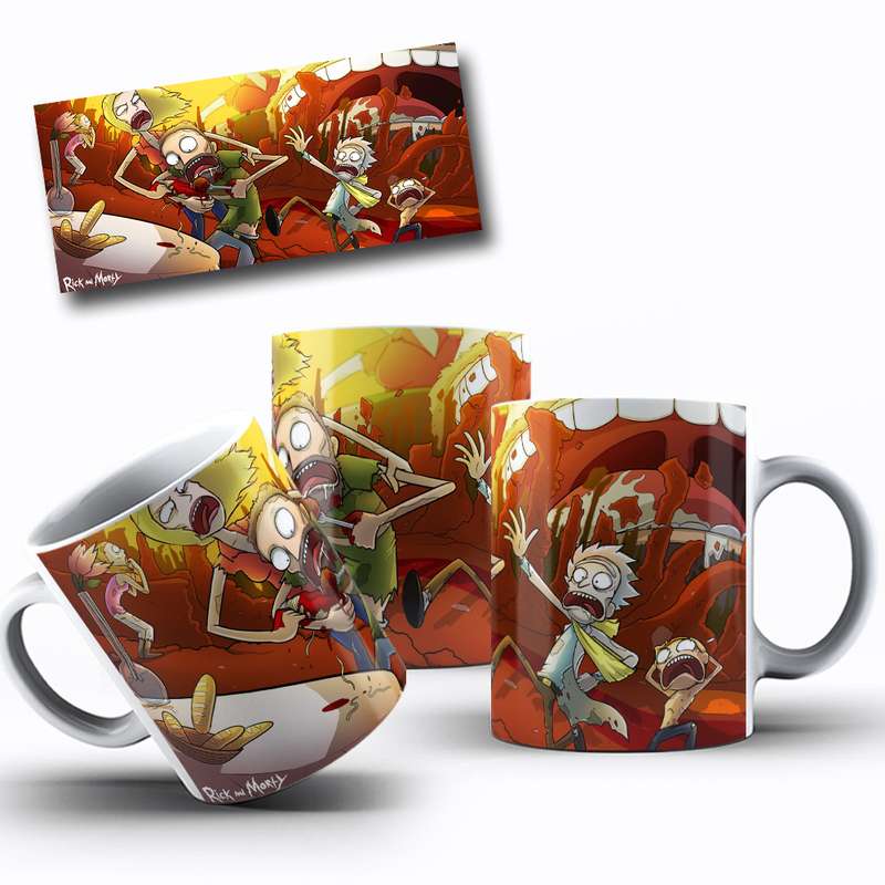 Arte Para Caneca Rick And Morty Personagens Cartoon 5
