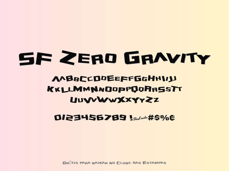 Fonte Sf Zero Gravity Grátis Para Baixar