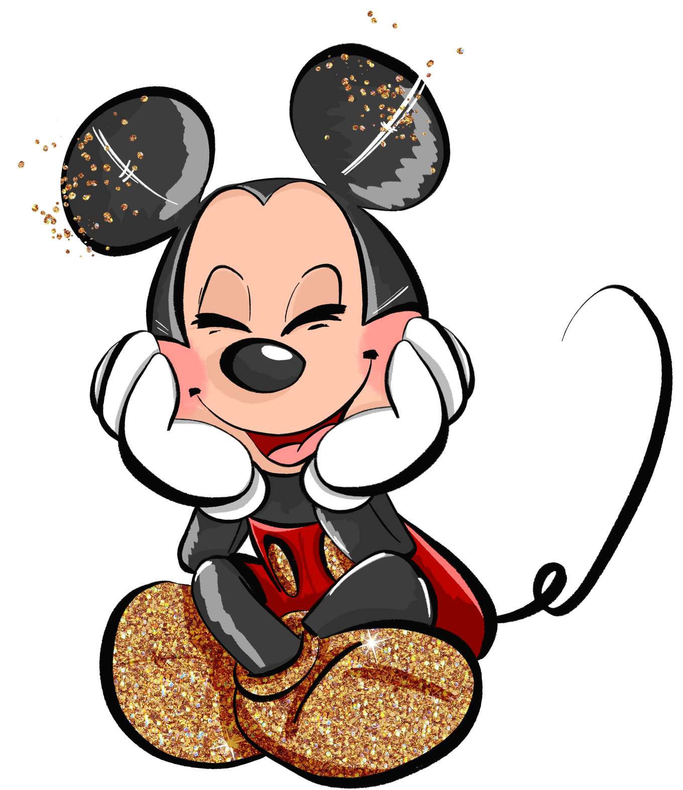 Mickey Mouse Dia Dos Namorados Glitter Ilustração Desenho Animado Png Arte Para Caneca Grátis Pra Ba
