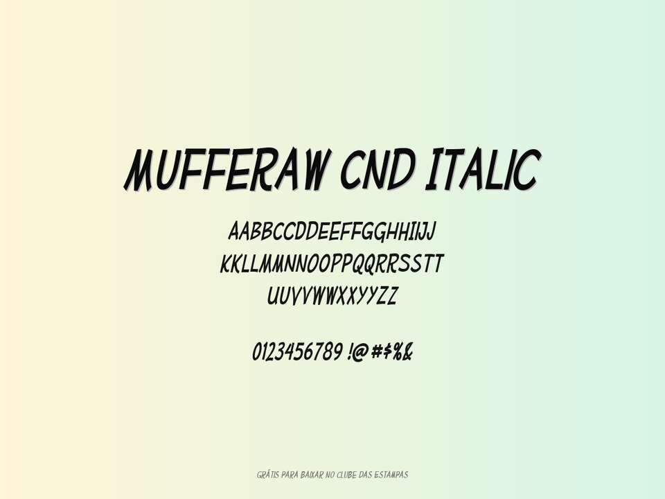 Fonte Mufferaw Cnd Italic Grátis Para Baixar