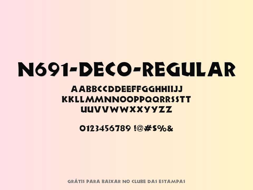 Fonte N691 Deco Regular Grátis Para Baixar