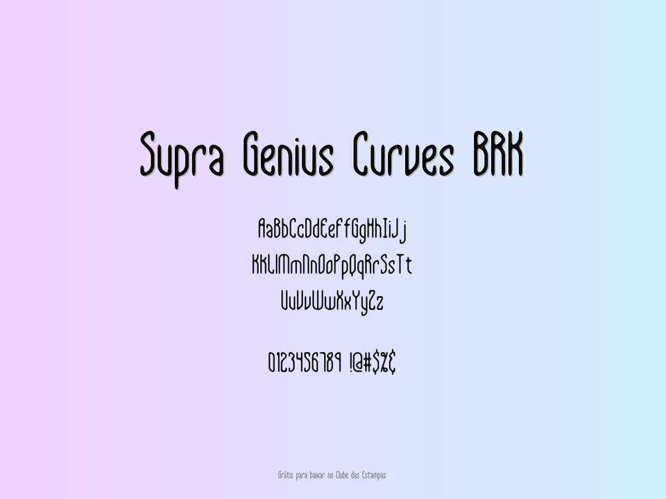 Fonte Supra Genius Curves Brk Grátis Para Baixar
