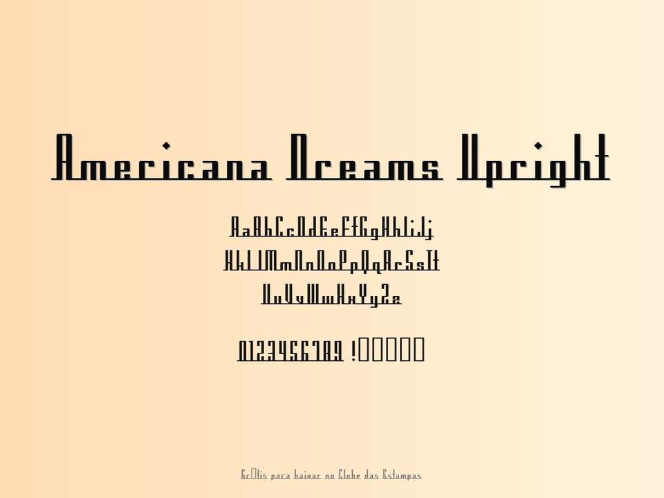 Fonte Americana Dreams Upright Grátis Para Baixar
