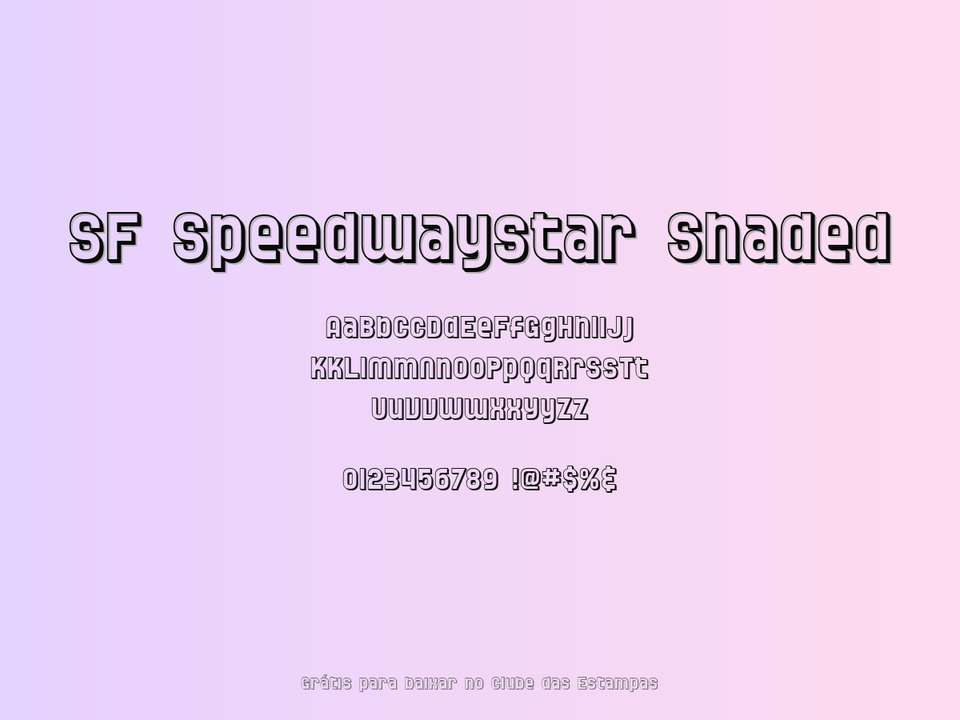 Fonte Sf Speedwaystar Shaded Grátis Para Baixar