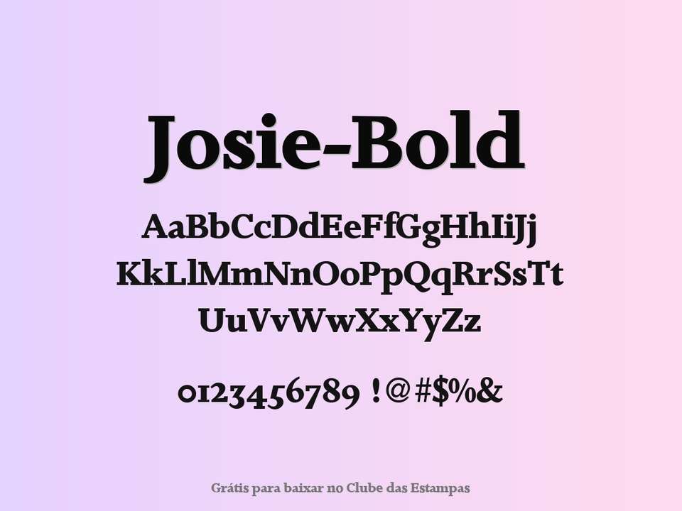 Fonte Josie Bold Grátis Para Baixar