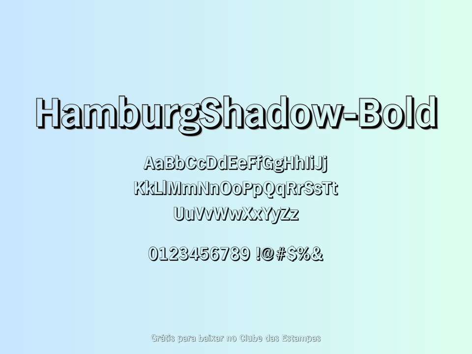 Fonte Hamburgshadow Bold Grátis Para Baixar