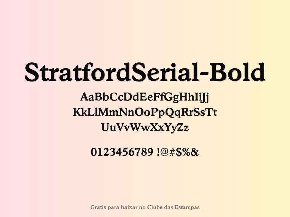 Fonte Stratfordserial Bold Grátis Para Baixar