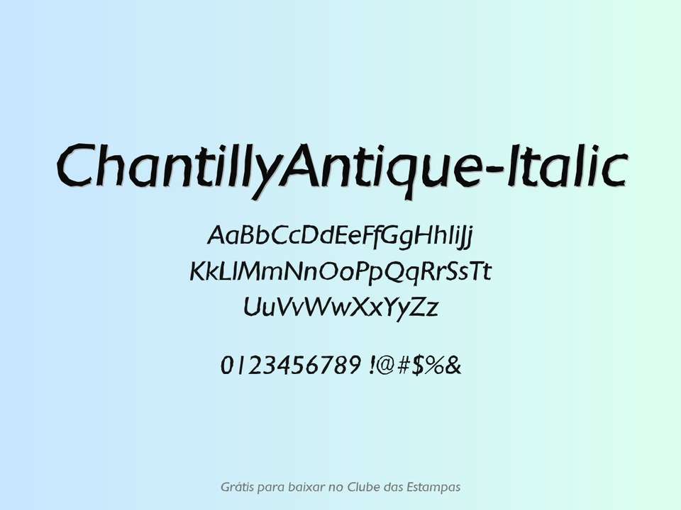 Fonte Chantillyantique Italic Grátis Para Baixar