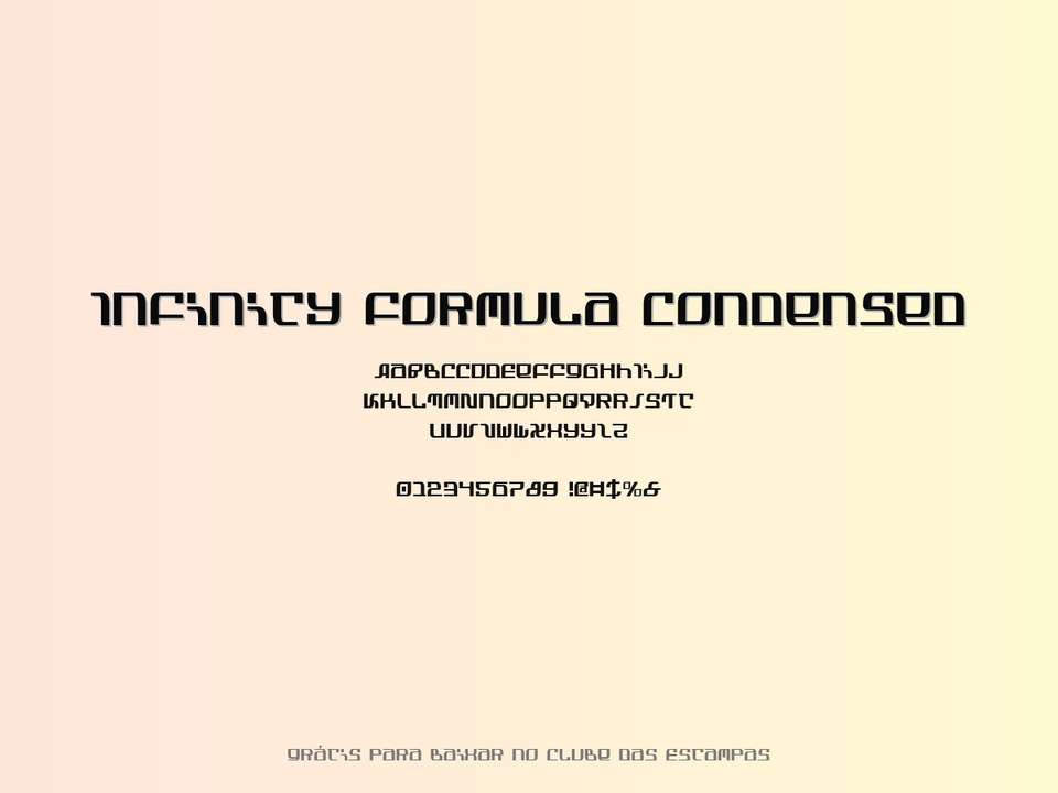 Fonte Infinity Formula Condensed Grátis Para Baixar