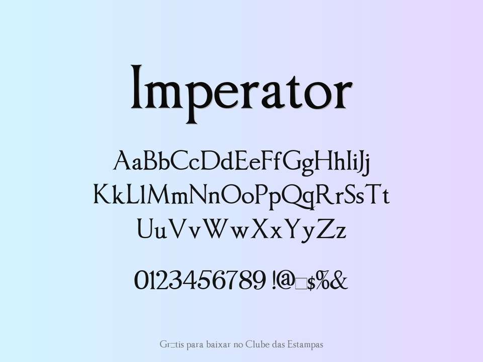 Fonte Imperator Grátis Para Baixar