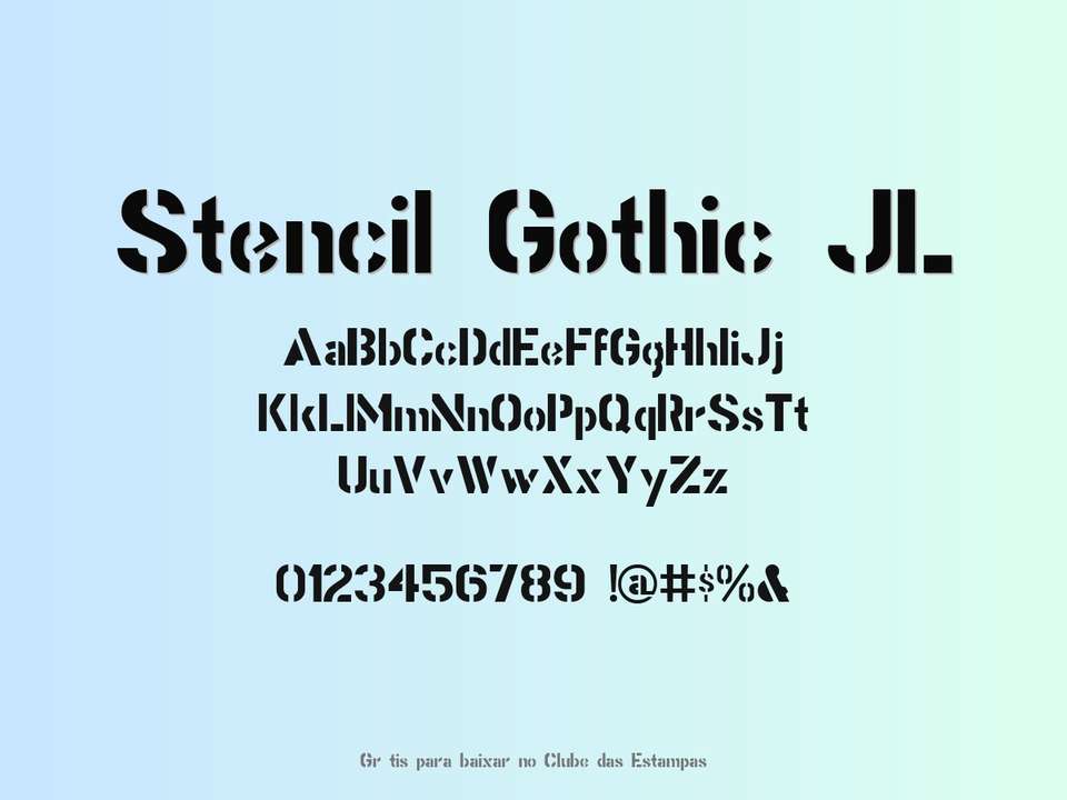 Fonte Stencil Gothic Jl Grátis Para Baixar