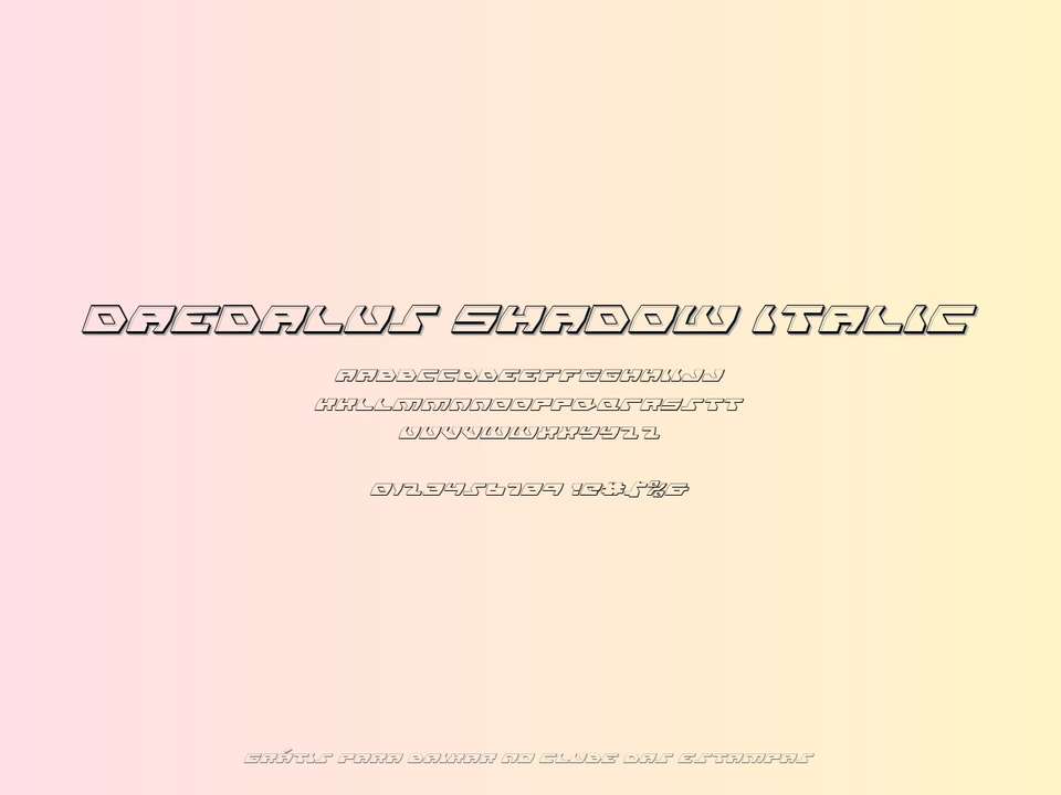 Fonte Daedalus Shadow Italic Grátis Para Baixar