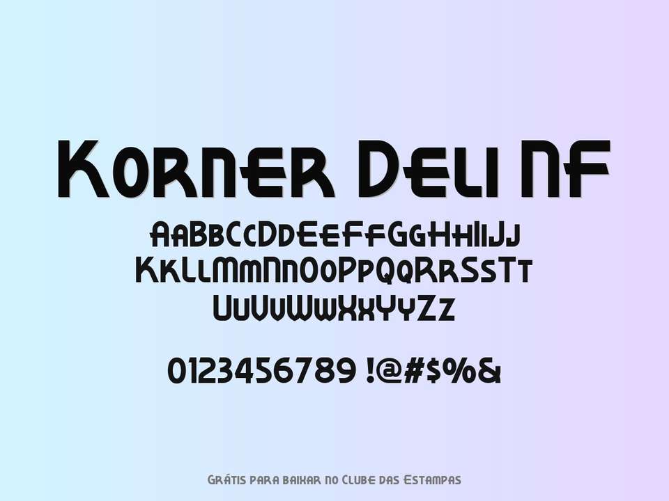 Fonte Korner Deli Nf Grátis Para Baixar