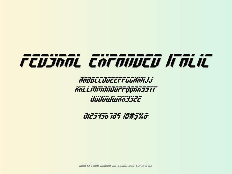 Fonte Fedyral Expanded Italic Grátis Para Baixar