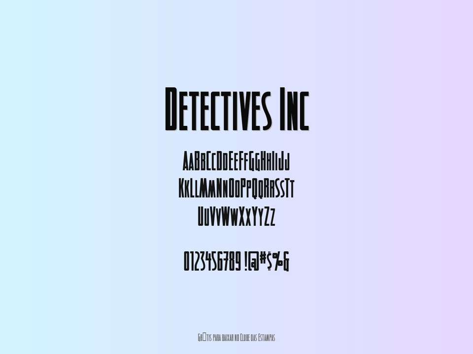 Fonte Detectives Inc Grátis Para Baixar