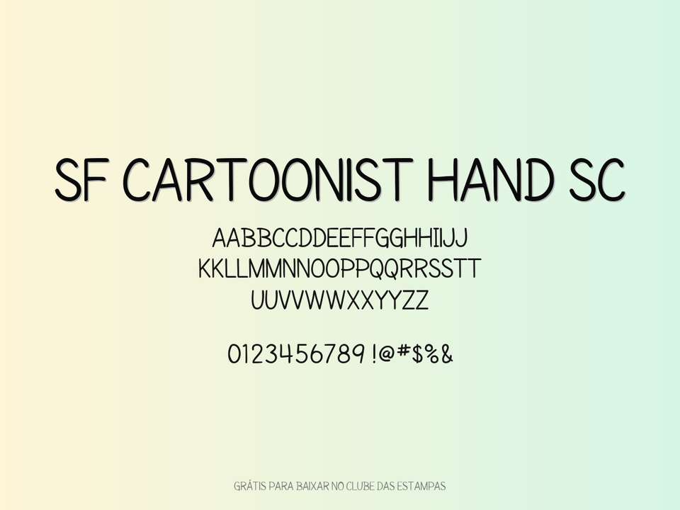 Fonte Sf Cartoonist Hand Sc Grátis Para Baixar
