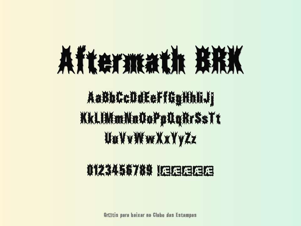 Fonte Aftermath Brk Grátis Para Baixar