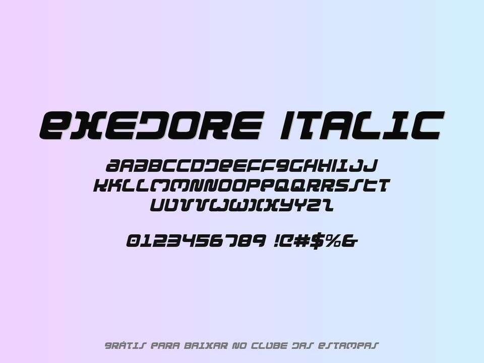 Fonte Exedore Italic Grátis Para Baixar
