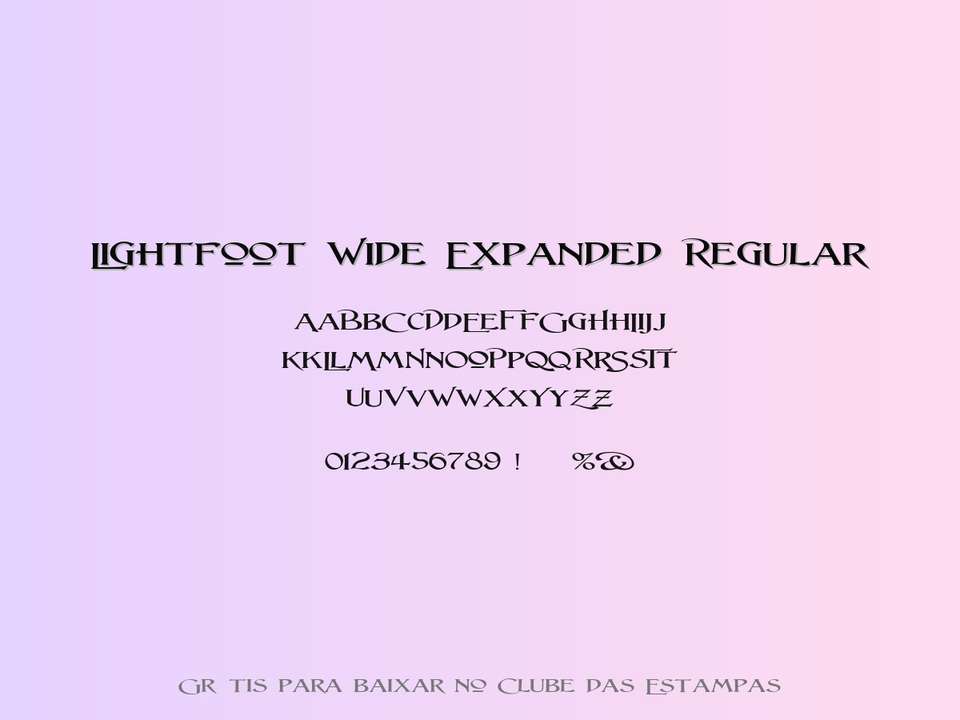 Fonte Lightfoot Wide Expanded Regular Grátis Para Baixar