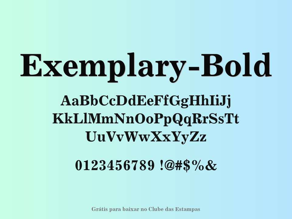 Fonte Exemplary Bold Grátis Para Baixar
