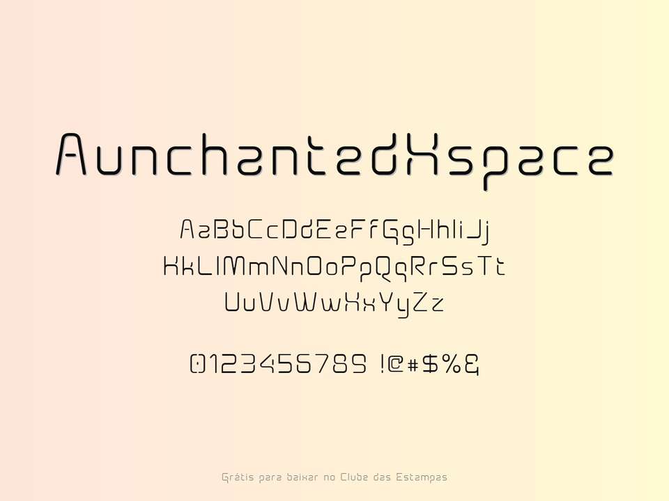 Fonte Aunchantedxspace Grátis Para Baixar