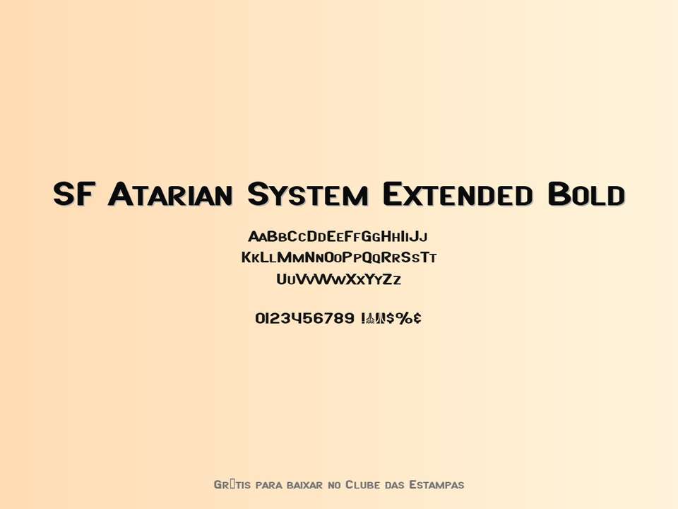 Fonte Sf Atarian System Extended Bold Grátis Para Baixar