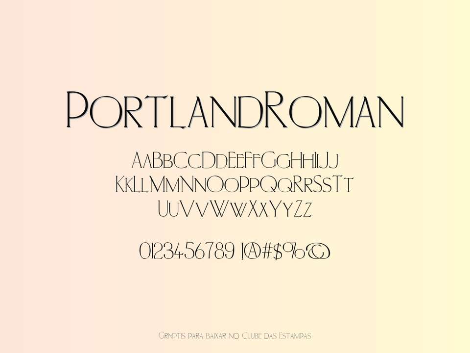 Fonte Portlandroman Grátis Para Baixar