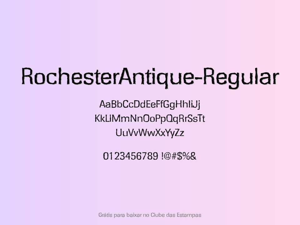 Fonte Rochesterantique Regular Grátis Para Baixar