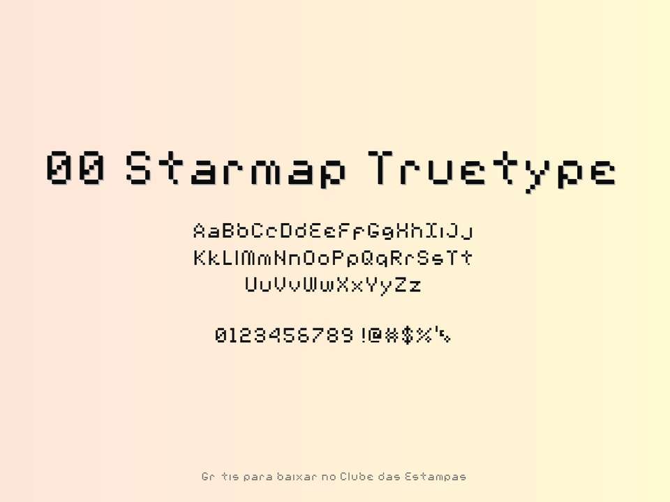 Fonte 00 Starmap Truetype Grátis Para Baixar
