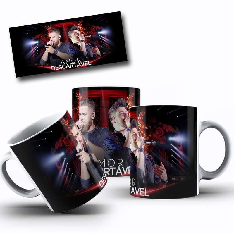 Arte Para Caneca Amor Descartável Música 2