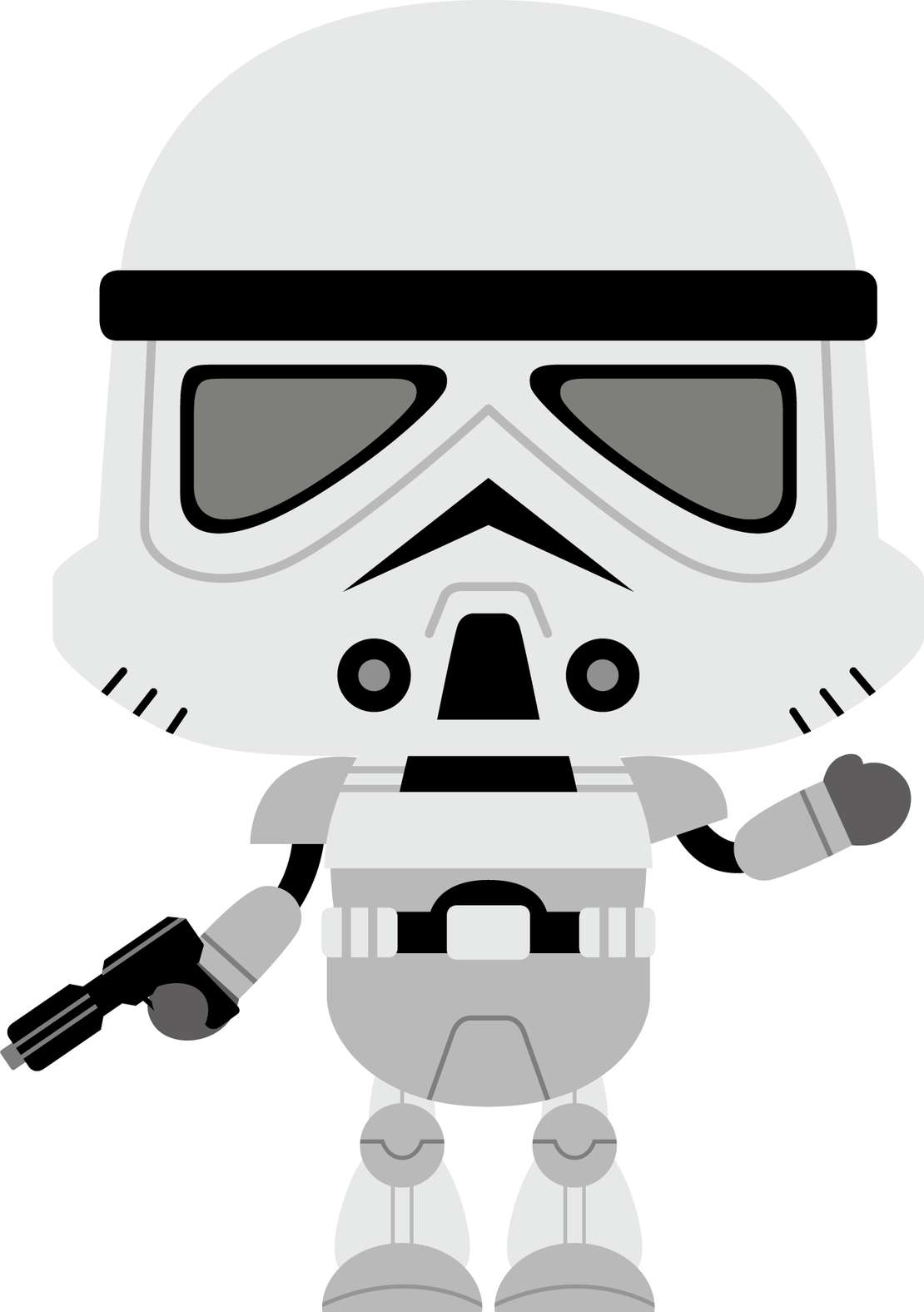 Soldado Stormtrooper Em Estilo Cartoon Star Wars Png Grátis Para Baixar