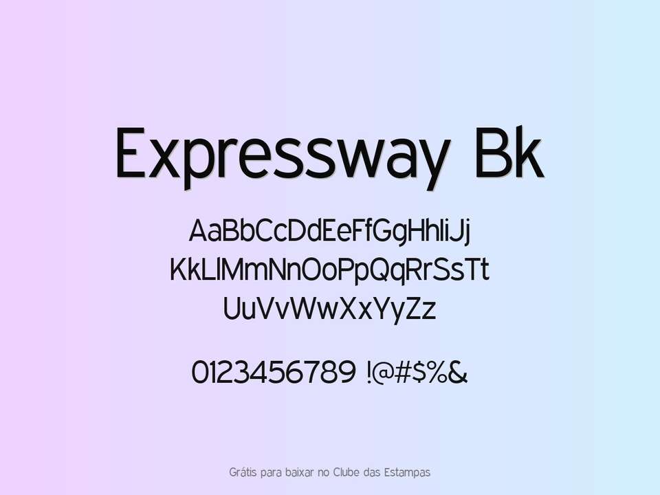 Fonte Expressway Bk Grátis Para Baixar