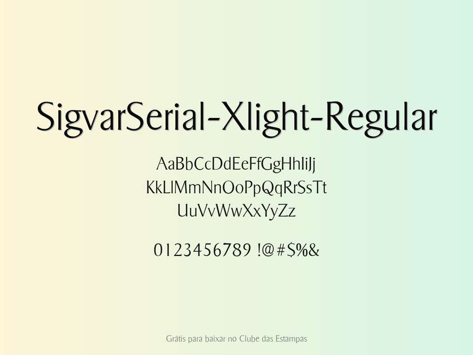 Fonte Sigvarserial Xlight Regular Grátis Para Baixar