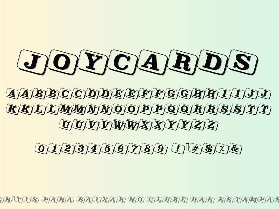 Fonte Joycards Grátis Para Baixar