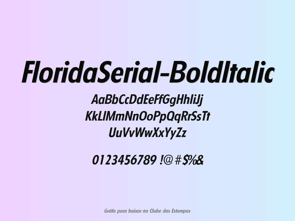 Fonte Floridaserial Bolditalic Grátis Para Baixar