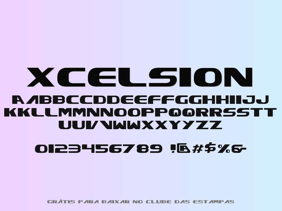 Fonte Xcelsion Grátis Para Baixar