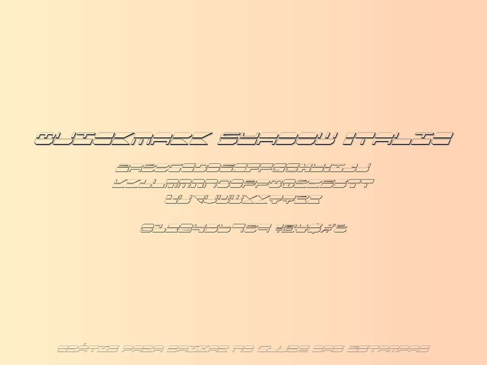 Fonte Quickmark Shadow Italic Grátis Para Baixar