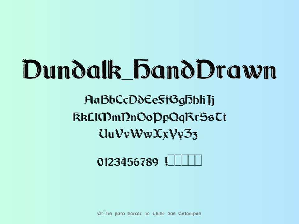 Fonte Dundalk Handdrawn Grátis Para Baixar