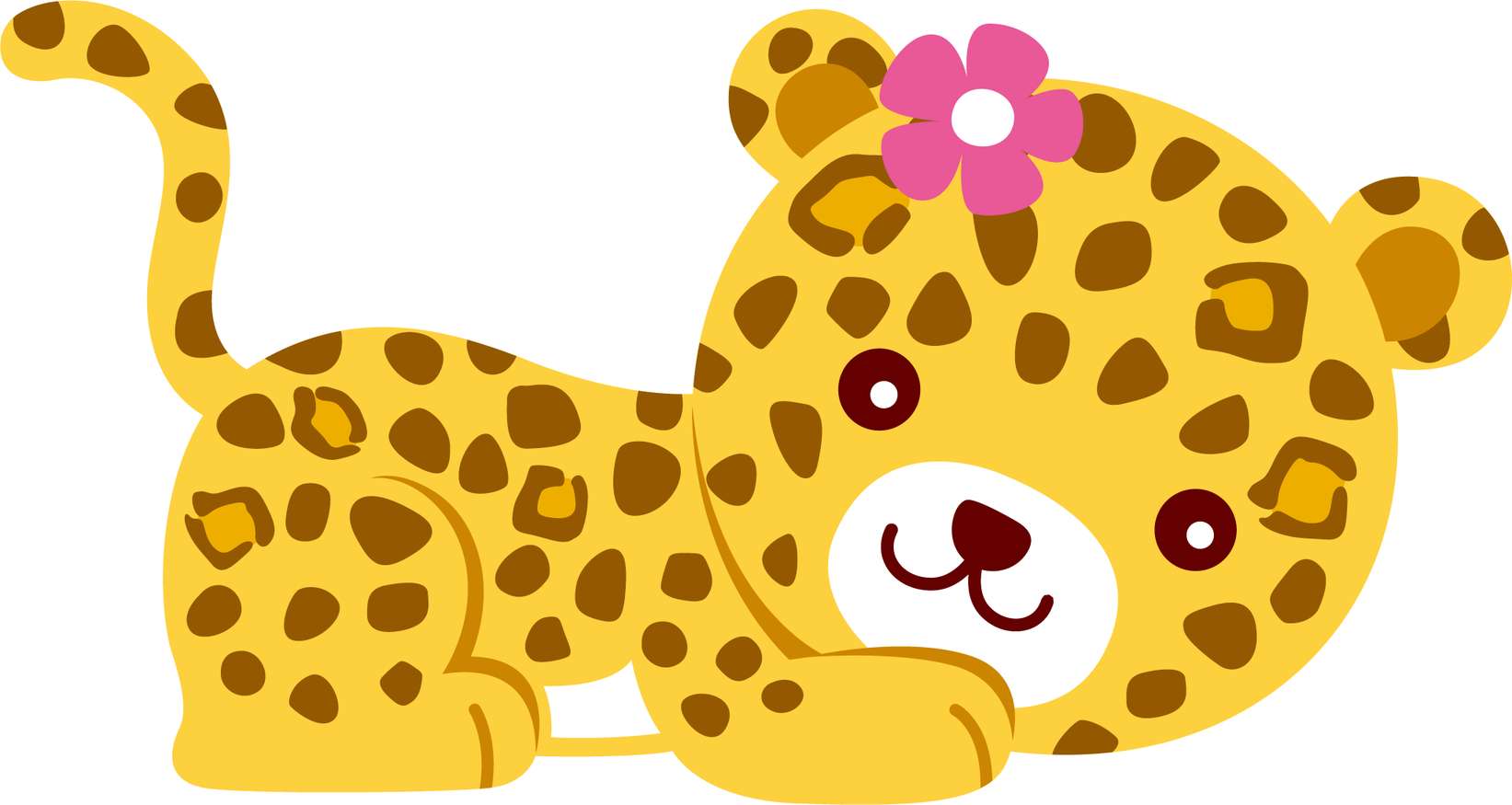 Filhote De Leopardo Com Flor Animais Png Grátis Para Baixar