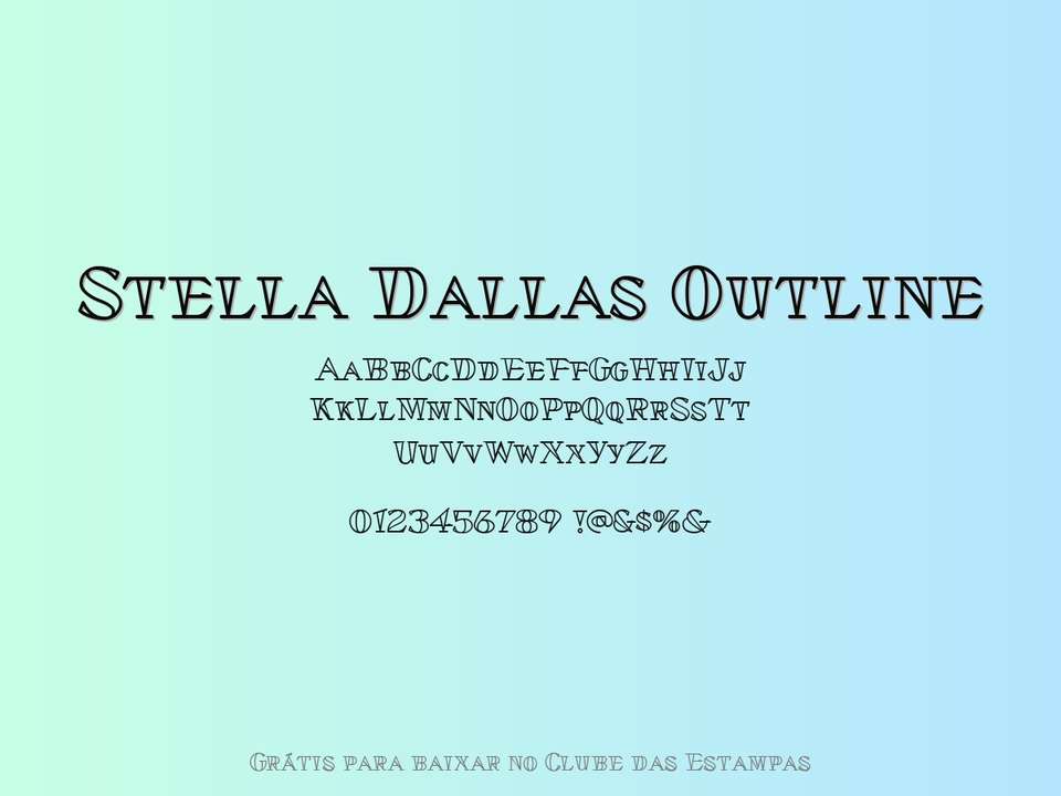 Fonte Stella Dallas Outline Grátis Para Baixar