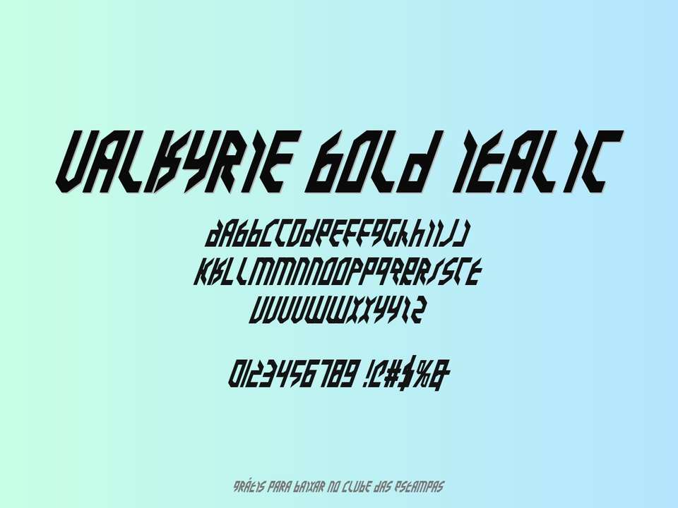 Fonte Valkyrie Bold Italic Grátis Para Baixar