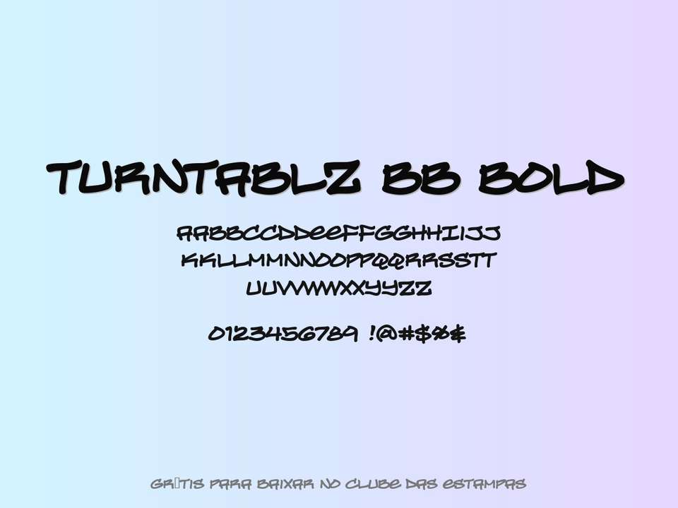 Fonte Turntablz Bb Bold Grátis Para Baixar