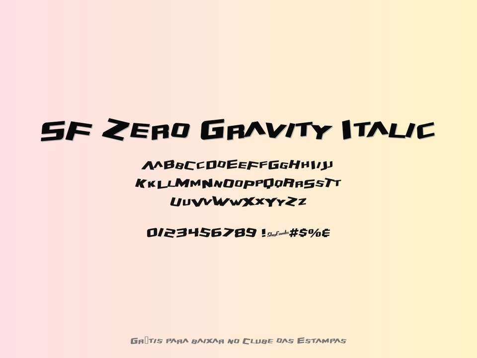 Fonte Sf Zero Gravity Italic Grátis Para Baixar